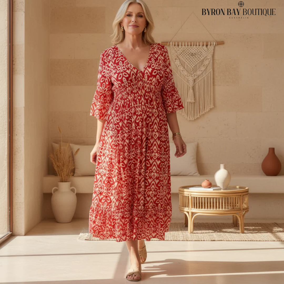 Nicole - Boho Printed Dress