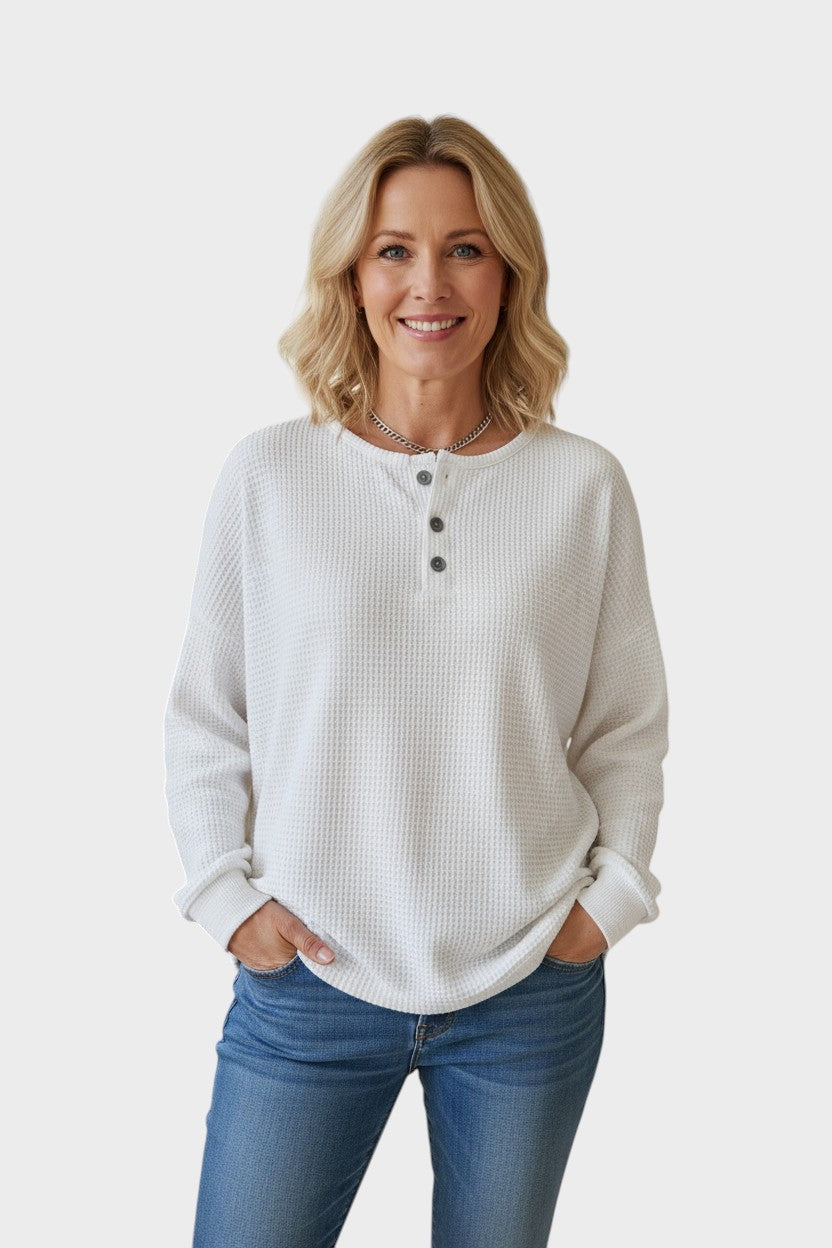 Helle™ Waffle-Knit Cozy Sweater