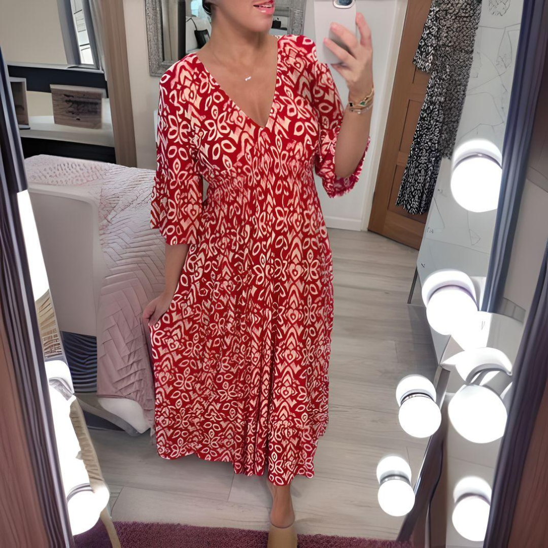 Nicole - Boho Printed Dress