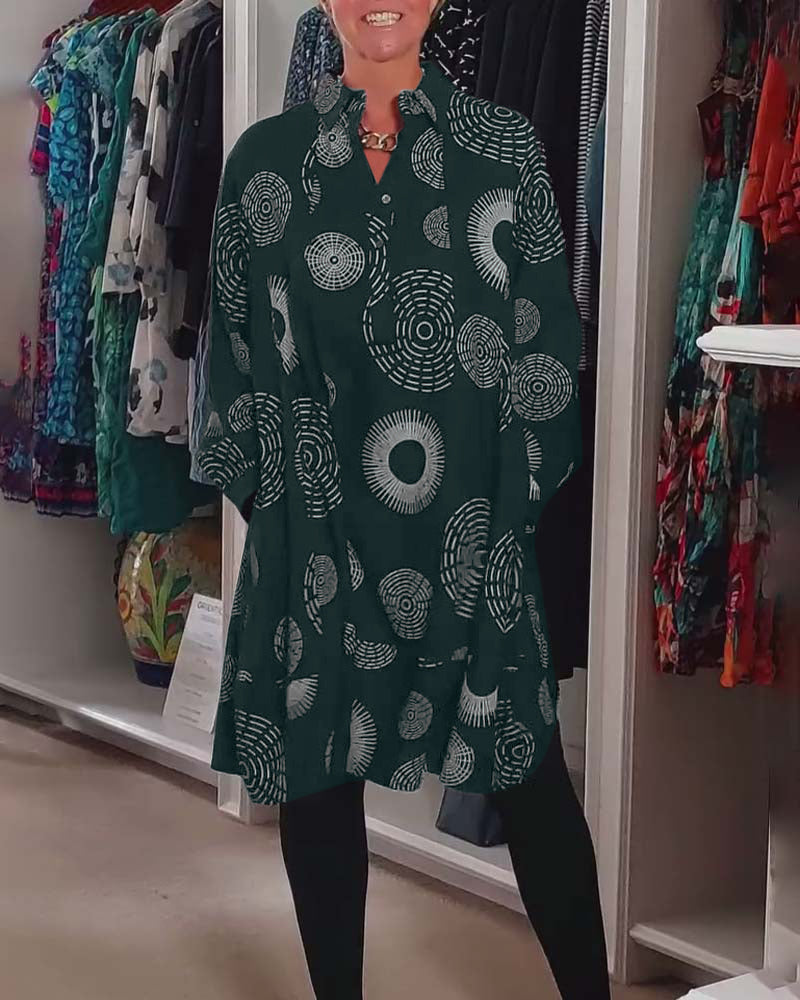 Casual Geometric Print Dress