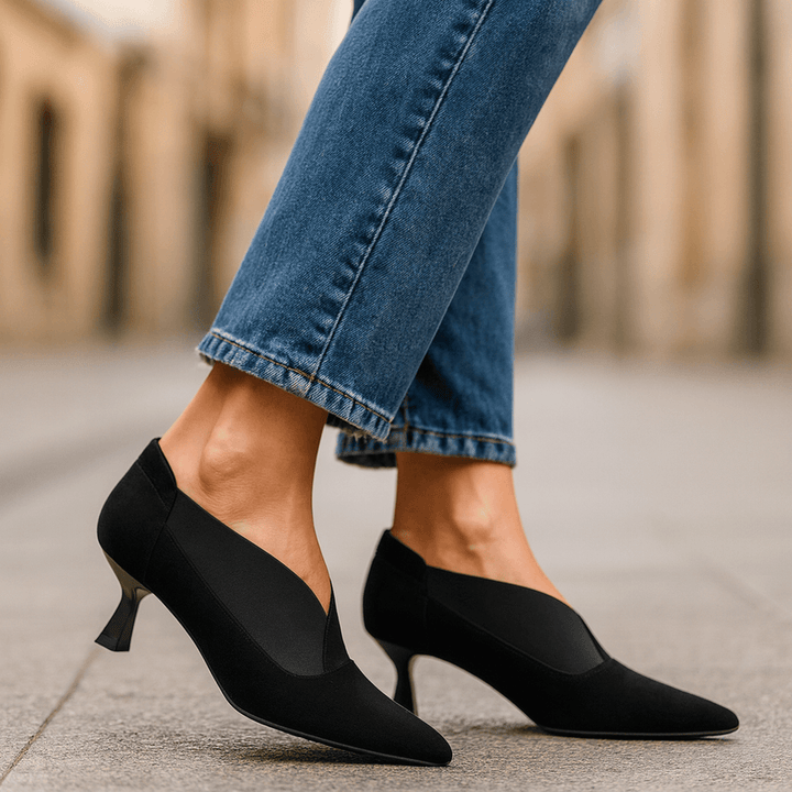 Elara Suede Heels