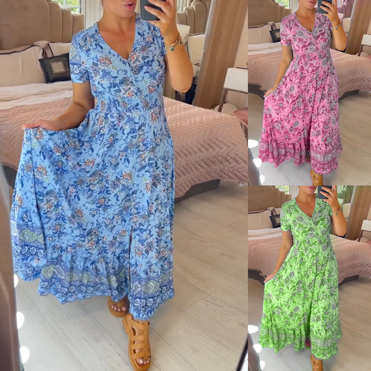 Floral V-Neck Dress