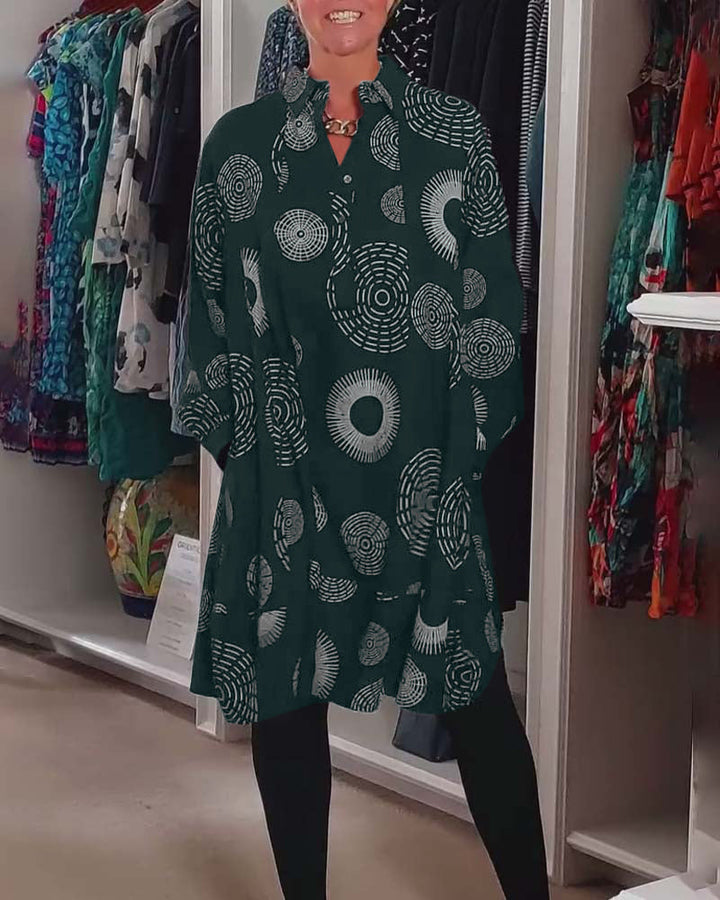 Casual Geometric Print Dress