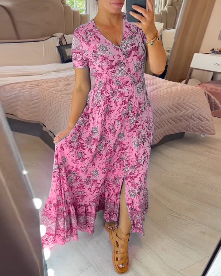 Floral V-Neck Dress