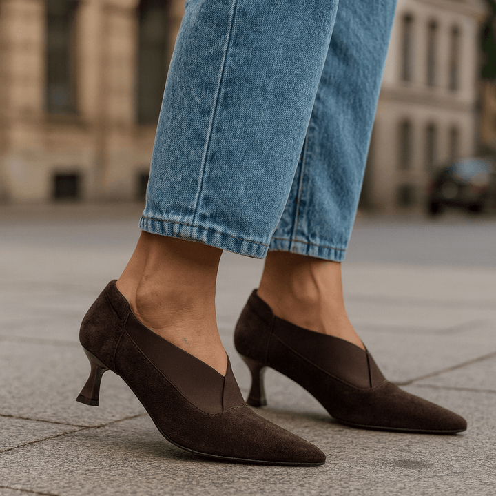 Elara Suede Heels