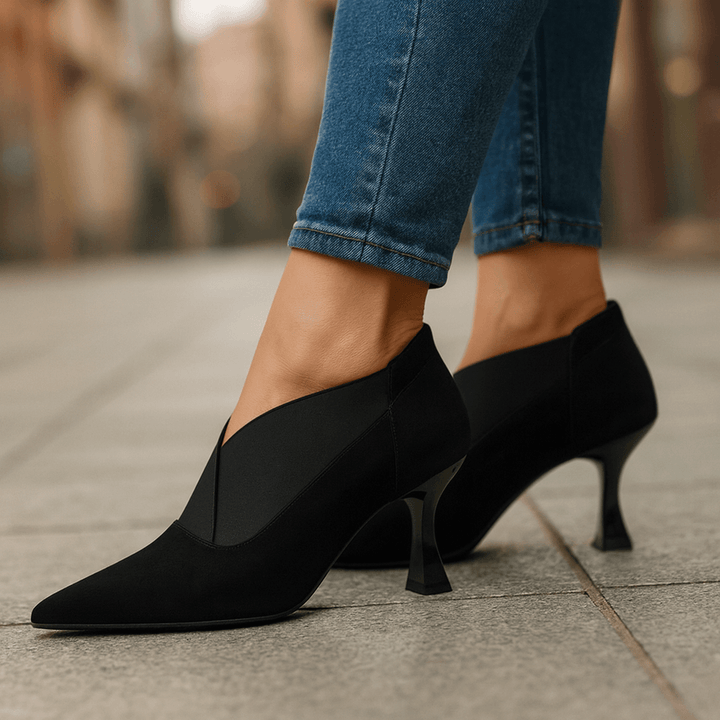 Elara Suede Heels